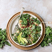 Quinoa salad with kale